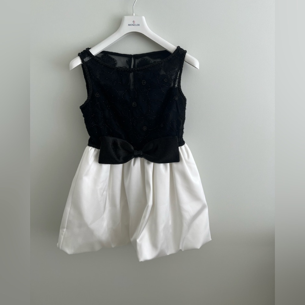 Self Portrait BLACK AND WHITE TULLE MINI DRESS - Picture 3 of 4